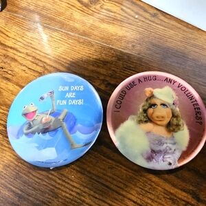 Henson Buttons with Miss Piggy and Kermit